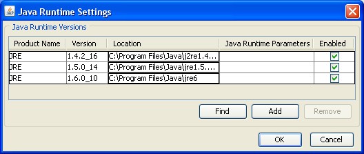Enable JRE available to Java Plug-In